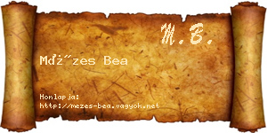 Mézes Bea névjegykártya